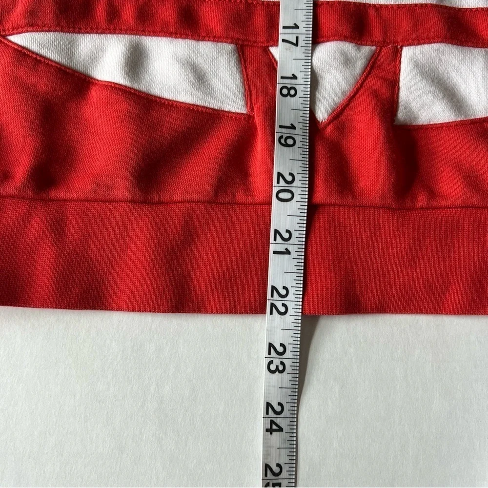 Adidas Junior Big trefoil crewneck sweatshirt red white size Medium